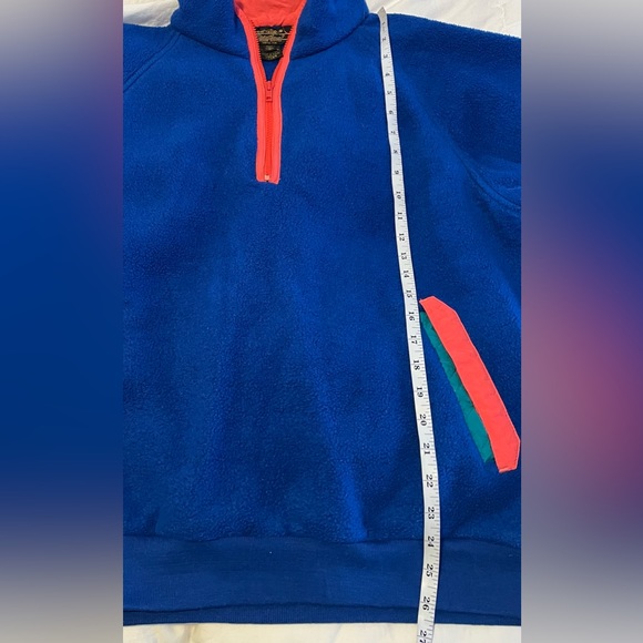 Eddie Bauer Vintage Blue Pullover Fleece Men’s Size Medium - Picture 6 of 10